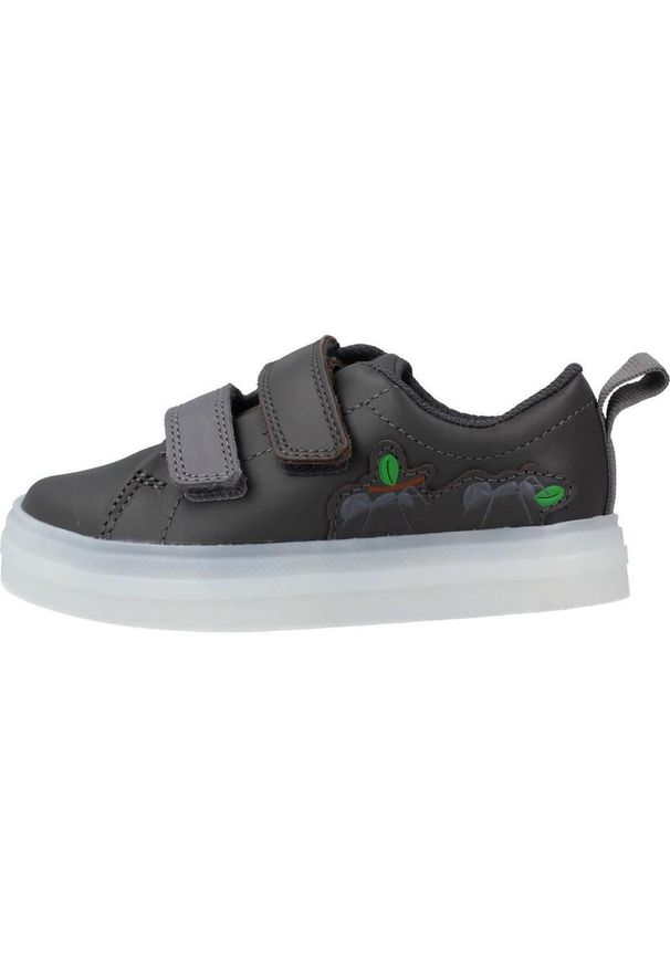 Clarks - Buty CLARKS FLARE BUG T Szary. Kolor: szary. Materiał: tkanina, skóra. Sport: turystyka piesza