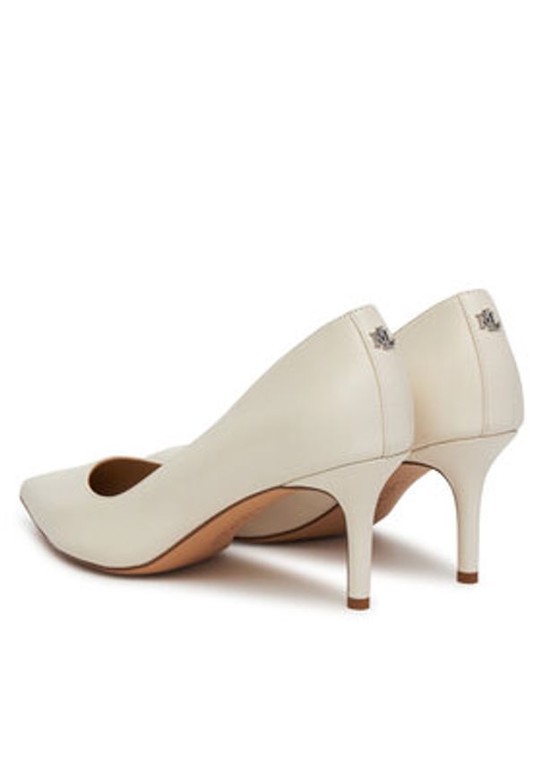 Lauren Ralph Lauren - LAUREN RALPH LAUREN Szpilki Lanette 802972024002 Biały. Kolor: biały. Materiał: skóra. Obcas: na szpilce