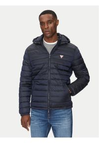 Guess Jeans Kurtka puchowa M5RL99 WHAB2 Granatowy Regular Fit. Kolor: niebieski. Materiał: syntetyk #1