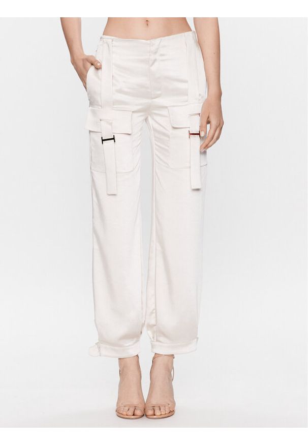 Babylon Spodnie materiałowe S_E00075 Écru Regular Fit. Materiał: materiał, syntetyk