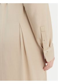 BOSS Sukienka koszulowa Dolala 50552373 Beżowy Relaxed Fit. Kolor: beżowy. Materiał: wiskoza. Typ sukienki: koszulowe #5