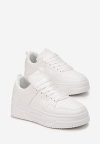 Born2be - Białe Sneakersy na Grubej Podeszwie Dafinia. Kolor: biały #4
