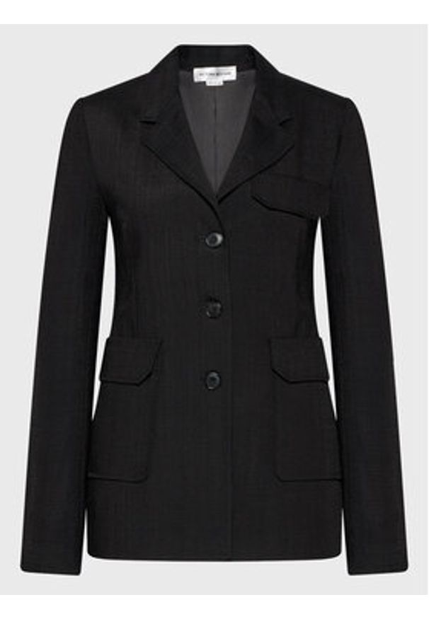 Victoria Victoria Beckham Marynarka 1322WJK003381B Czarny Regular Fit. Kolor: czarny. Materiał: wiskoza