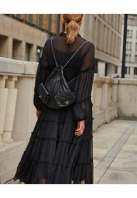 BY CABO - Czarna sukienka ANGELINA. Kolor: czarny. Materiał: wiskoza, jedwab, materiał. Styl: boho, elegancki, glamour #3