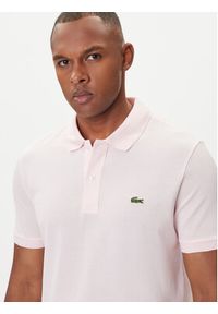 Lacoste Polo PH4012 Różowy Slim Fit. Typ kołnierza: polo. Kolor: różowy. Materiał: bawełna #5