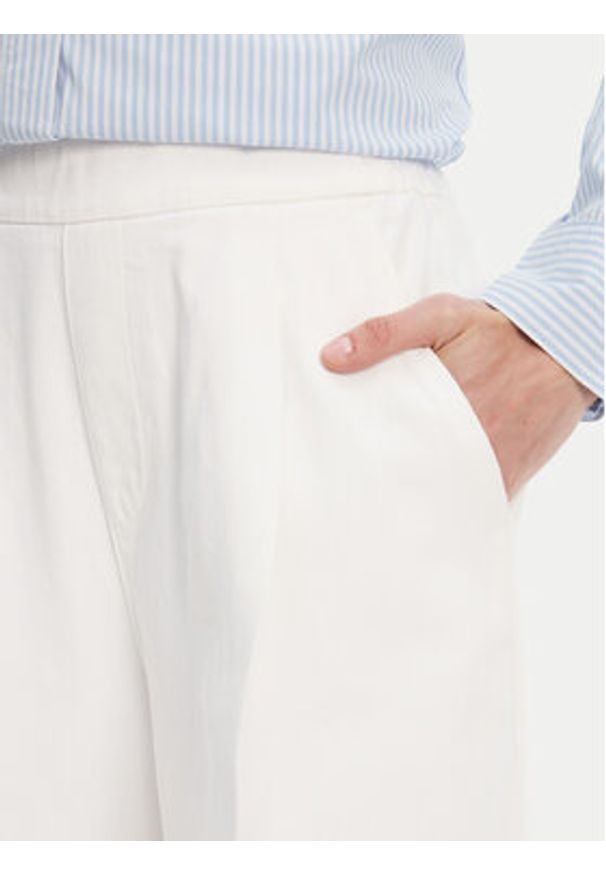 United Colors of Benetton - United Colors Of Benetton Spodnie palazzo 4DUKDF01B Biały Wide Leg. Kolor: biały. Materiał: bawełna