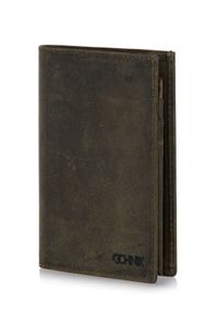Ochnik - Skórzany portfel męski khaki. Kolor: zielony. Materiał: skóra #5