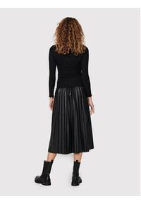 only - ONLY Bluzka Emma 15180040 Czarny Slim Fit. Kolor: czarny. Materiał: syntetyk, wiskoza #6