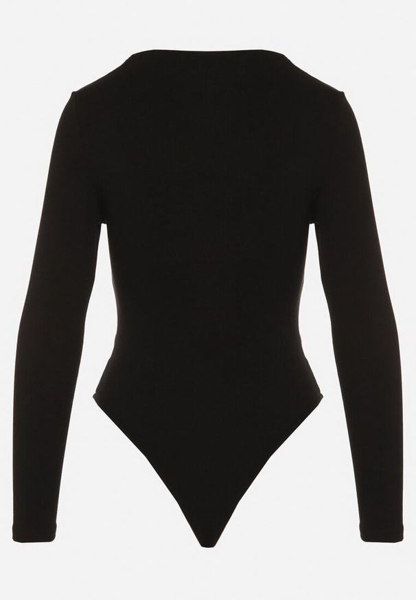 Born2be - Czarne Body z Bawełną Wiskozą i Kwadratowym Dekoltem Merrise. Okazja: na co dzień. Typ kołnierza: dekolt kwadratowy. Kolor: czarny. Materiał: wiskoza, bawełna. Styl: casual, elegancki, klasyczny