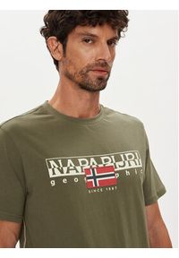 Napapijri T-Shirt S-Aylmer NP0A4HTO Zielony Regular Fit. Kolor: zielony. Materiał: bawełna #5