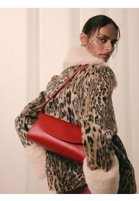 Reserved - Skórzana torebka baguette - czerwony. Kolor: czerwony. Materiał: skórzane #1