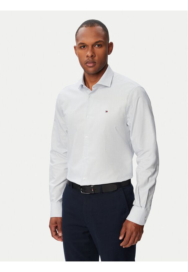 TOMMY HILFIGER - Tommy Hilfiger Koszula MW0MW43747 Niebieski jasny Regular Fit. Kolor: niebieski. Materiał: bawełna