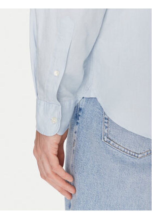 TOMMY HILFIGER - Tommy Hilfiger Koszula MW0MW40716 Błękitny Regular Fit. Kolor: niebieski. Materiał: bawełna