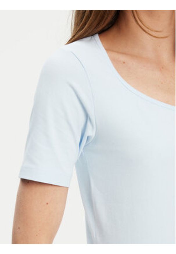 United Colors of Benetton - United Colors Of Benetton T-Shirt 3FJHD401P Błękitny Slim Fit. Kolor: niebieski. Materiał: bawełna