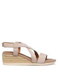 Geox Espadryle D Ischia Corda D55HHA 00022 C8156 Beżowy. Kolor: beżowy. Materiał: skóra, zamsz