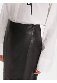 BOSS - Boss Spódnica skórzana 50524021 Czarny Regular Fit. Kolor: czarny. Materiał: skóra #4
