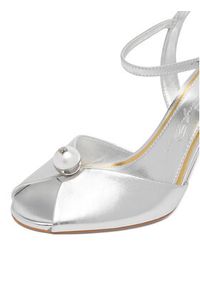 Gino Rossi - GINO ROSSI Sandały CEO-ROSE-LT2091-W Srebrny. Kolor: srebrny. Materiał: skóra #6