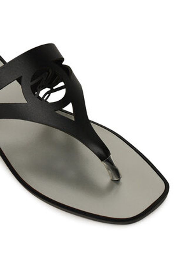 Karl Lagerfeld - KARL LAGERFELD Japonki Skoot II KL80407 Czarny. Kolor: czarny. Materiał: skóra