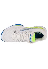 Buty do tenisa ziemnego Joma Master 1000 2432 M TM100S2432C białe. Zapięcie: sznurówki. Kolor: biały. Materiał: guma, tkanina, materiał, skóra, syntetyk. Szerokość cholewki: normalna. Sport: tenis