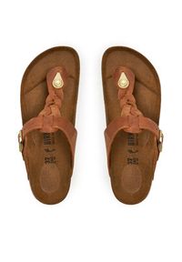 Birkenstock Japonki Gizeh Braided 1021336 Brązowy. Kolor: brązowy. Materiał: skóra #3