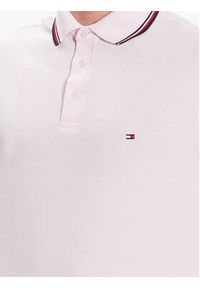 TOMMY HILFIGER - Tommy Hilfiger Polo 1985 MW0MW30750 Różowy Slim Fit. Typ kołnierza: polo. Kolor: różowy. Materiał: bawełna #3