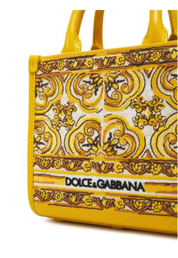 DOLCE & GABBANA - Dolce&Gabbana Torebka BB7479 AW050 Żółty. Kolor: żółty