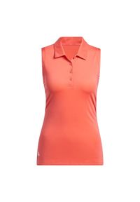 Adidas - Koszulka Women's Ultimate365 Solid Sleeveless Polo. Okazja: na co dzień. Typ kołnierza: polo. Kolor: czerwony. Materiał: materiał. Styl: casual