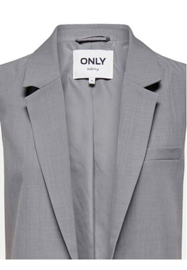 only - ONLY Kamizelka Marine 15338353 Szary Straight Fit. Kolor: szary. Materiał: syntetyk. Styl: marine