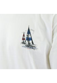 T-Shirt Męski (Relaxed Fit) - Brave Soul - Motyw Żeglarski - Biel. Okazja: na co dzień. Materiał: bawełna. Wzór: nadruk. Sezon: lato, wiosna. Styl: casual #7