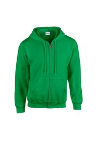 GILDAN - Bluza Z Kapturem Dla Dorosłych Unisex Heavy Blend Full Zip. Typ kołnierza: kaptur. Kolor: zielony