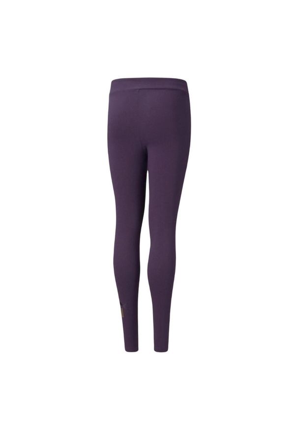 Puma - Legginsy Dziecięce Logo ESS+. Kolor: fioletowy. Styl: sportowy