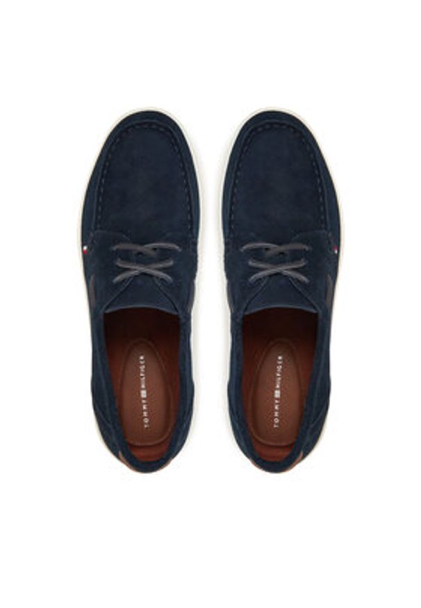 TOMMY HILFIGER - Tommy Hilfiger Półbuty Modern Light Hybrid Suede Boat S FM0FM05352 Granatowy. Kolor: niebieski. Materiał: zamsz, skóra
