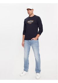 Guess Longsleeve M4RI34 J1314 Granatowy Slim Fit. Kolor: niebieski. Materiał: bawełna. Długość rękawa: długi rękaw