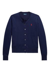 Polo Ralph Lauren Kardigan 211971871004 Granatowy Slim Fit. Typ kołnierza: polo. Kolor: niebieski. Materiał: bawełna #7