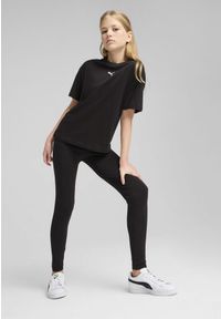 Puma - Młodzieżowa koszulka Essentials Boxy PUMA Black. Kolor: czarny