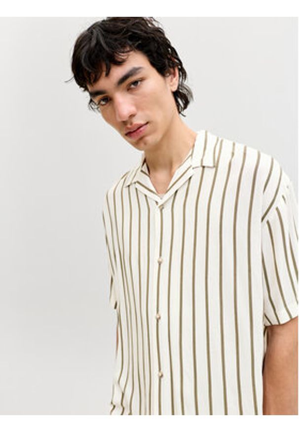 Jack & Jones Koszula Jeff 12288853 Beżowy Relaxed Fit. Kolor: beżowy. Materiał: wiskoza