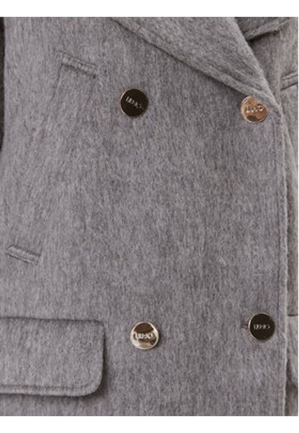 Liu Jo Płaszcz wełniany CF3246 T2533 Szary Regular Fit. Kolor: szary. Materiał: syntetyk, wełna