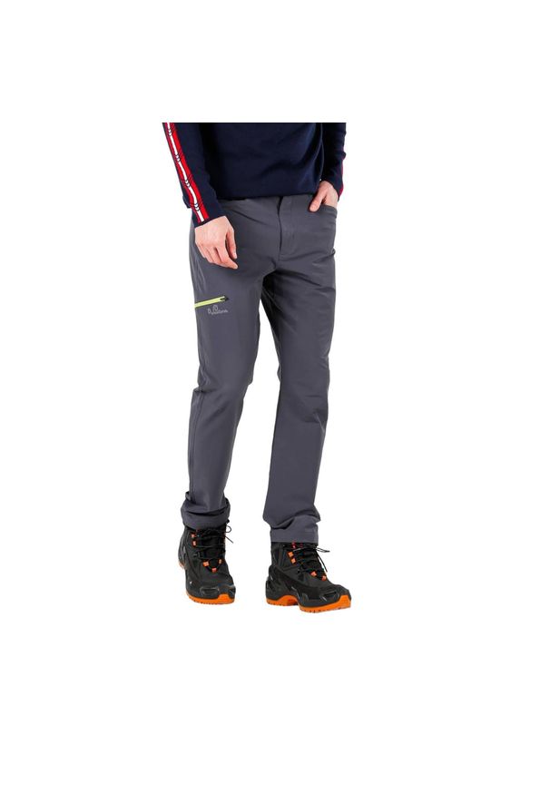 WOOLONA - Spodnie turystyczne męskie z wewnętrzną warstwą 100% merino Woolona Trek. Kolor: szary. Sezon: lato. Sport: turystyka piesza