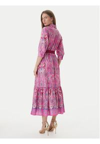 Luisa Spagnoli Sukienka koszulowa Pampa 543211 Różowy Regular Fit. Kolor: różowy. Materiał: bawełna. Typ sukienki: koszulowe #4