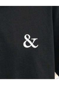 PAPROCKI&BRZOZOWSKI - Czarny t-shirt z białym logo. Kolor: czarny. Materiał: bawełna. Wzór: aplikacja, nadruk #4