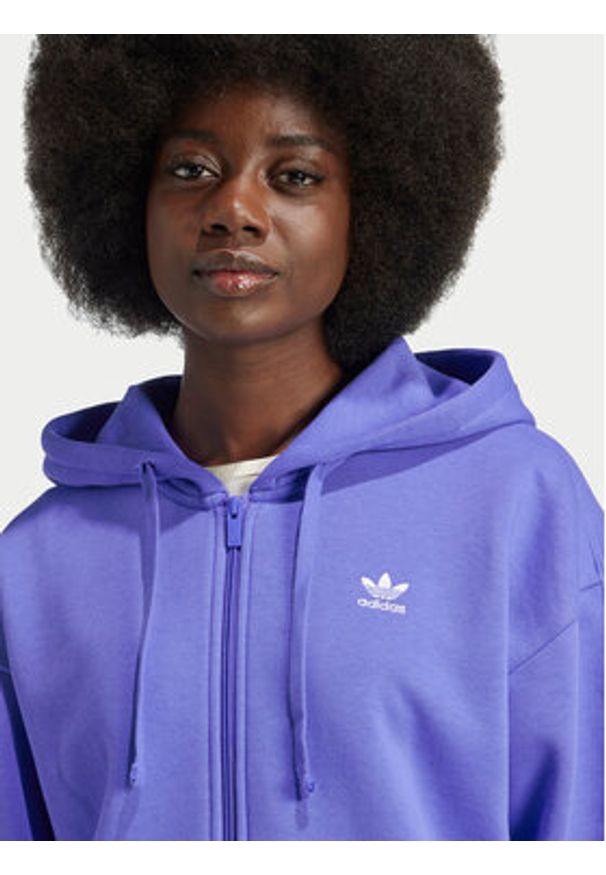 Adidas - adidas Bluza Essentials IY9624 Niebieski Loose Fit. Kolor: niebieski. Materiał: bawełna