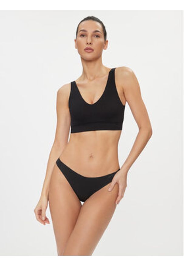 Hugo - HUGO Komplet stringów 50492489 Czarny. Kolor: czarny. Materiał: syntetyk