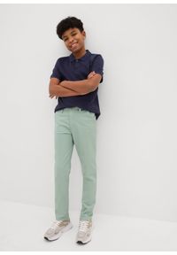bonprix - Spodnie chino z bawełny ze stretchem, Slim Fit. Kolor: zielony. Materiał: bawełna #3