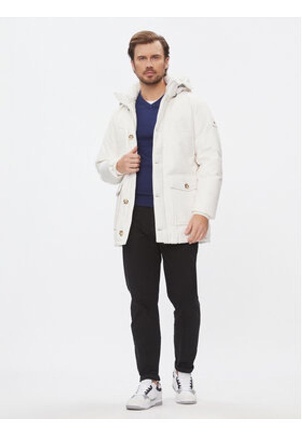 TOMMY HILFIGER - Tommy Hilfiger Kurtka puchowa Rockie MW0MW32779 Biały Regular Fit. Kolor: biały. Materiał: syntetyk