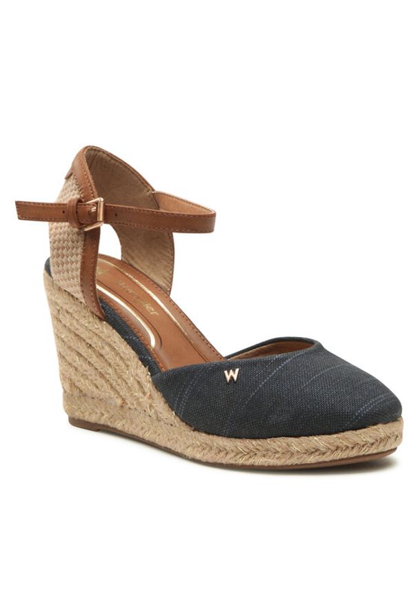 Wrangler Espadryle Brava WL31500A Granatowy. Kolor: niebieski. Materiał: materiał