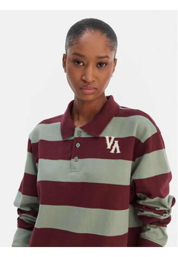 RVCA Polo 23B033507 Kolorowy Relaxed Fit. Typ kołnierza: polo. Materiał: bawełna. Wzór: kolorowy