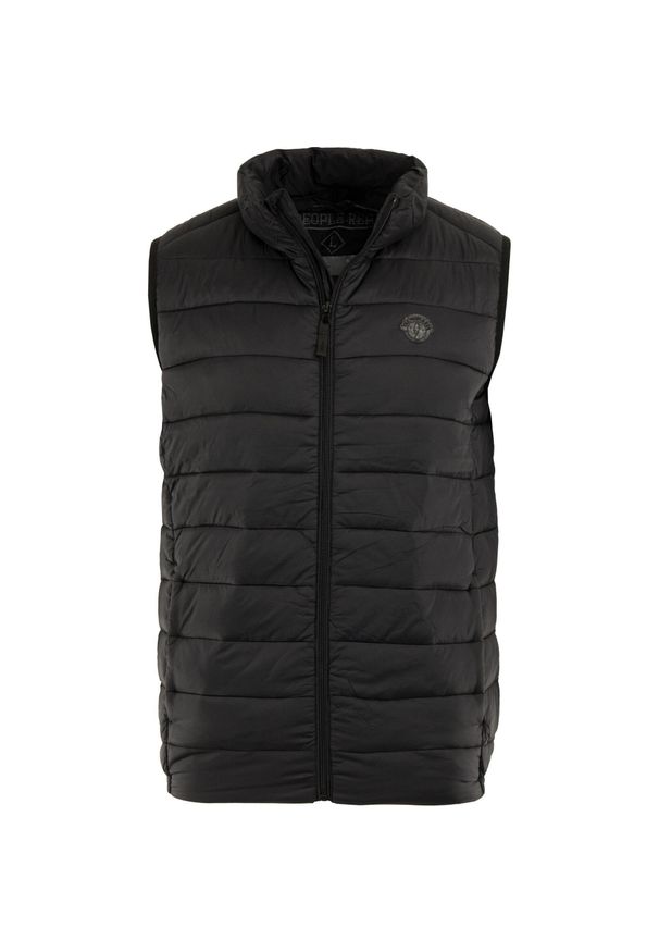 THE RUNNING REPUBLIC - Kamizelka pikowana męska The People Rep. Codro – czarna. Kolor: czarny. Materiał: puch