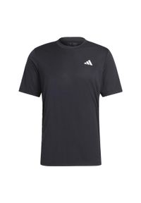 Adidas - Club Tennis Tee. Kolor: czarny. Materiał: materiał. Sport: tenis