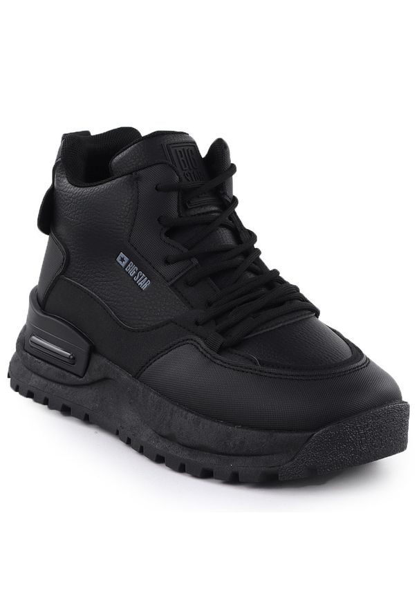 Big-Star - Sneakersy damskie na platformie czarne Big Star SS274509. Okazja: na co dzień. Kolor: czarny. Materiał: skóra ekologiczna. Obcas: na platformie. Styl: casual, sportowy