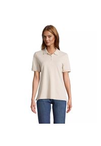 SOL'S - Damska koszulka polo Sol's Pacific. Okazja: na co dzień. Typ kołnierza: polo. Kolor: beżowy. Styl: casual, elegancki #1